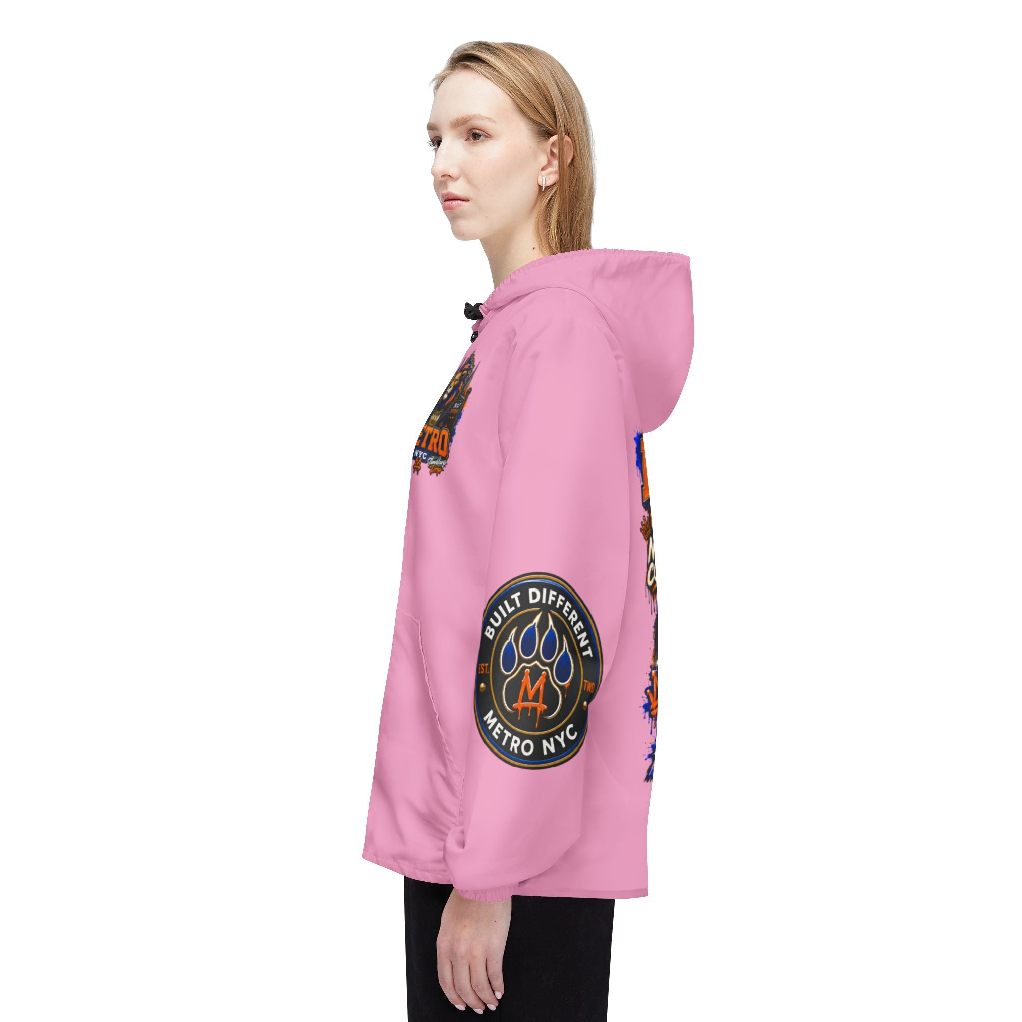 Basketball Windbreaker —  'ANTE UP' Metro Championship Streetwear (Pink)