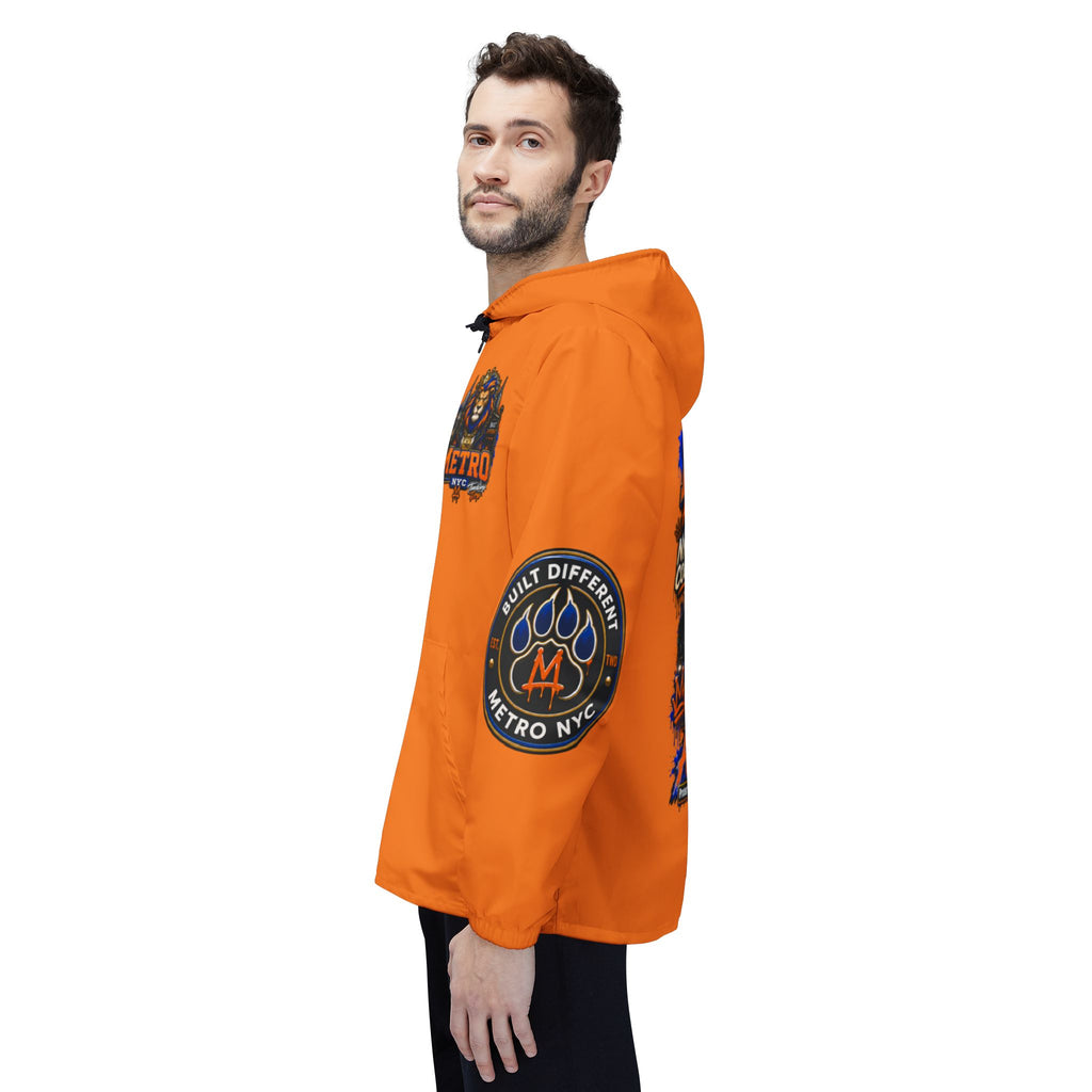 Basketball Windbreaker —  'ANTE UP' Metro Championship Streetwear (Orange)