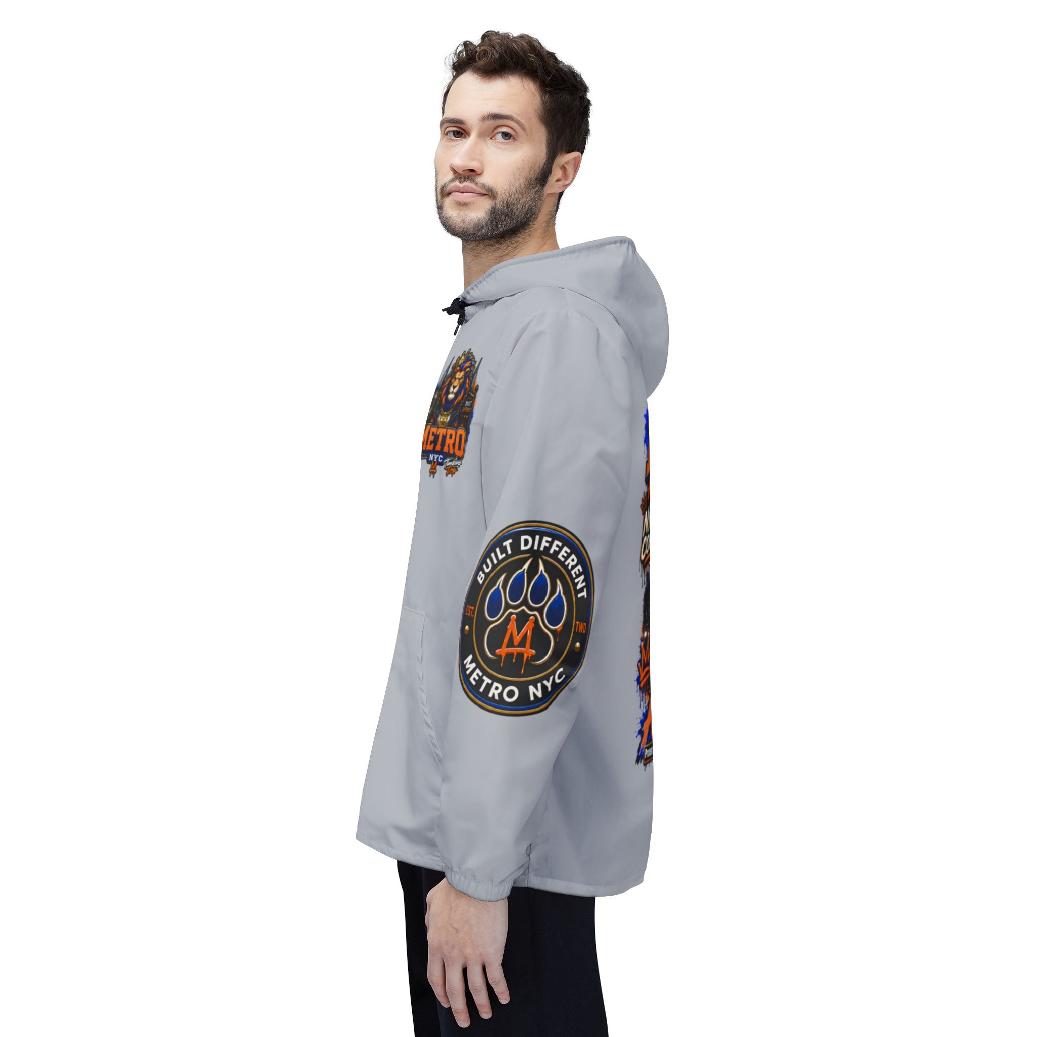 Basketball Windbreaker —  'ANTE UP' Metro Championship Streetwear (Gray)