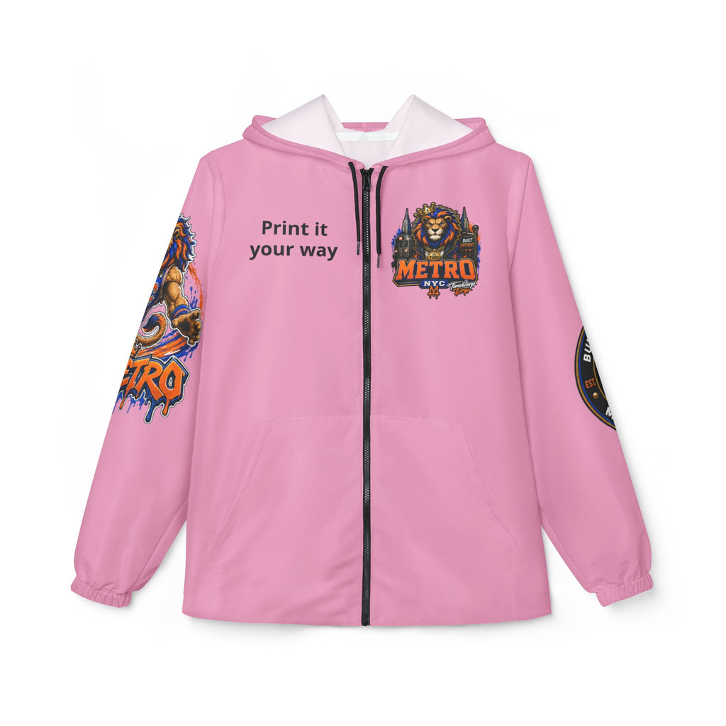 Basketball Windbreaker —  'ANTE UP' Metro Championship Streetwear (Pink)