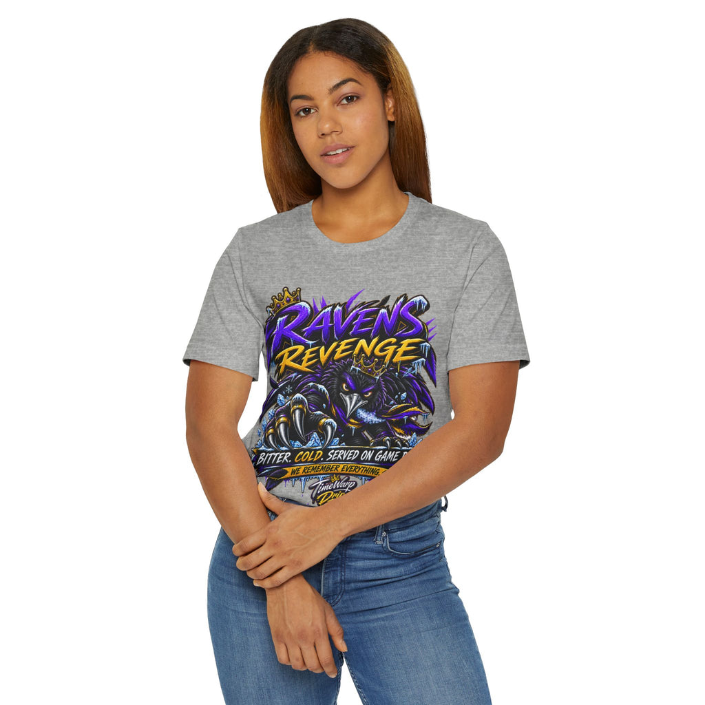 Raven Revenge T-Shirt — "Bitter, Cold, Served on Game Day" Fan Tee
