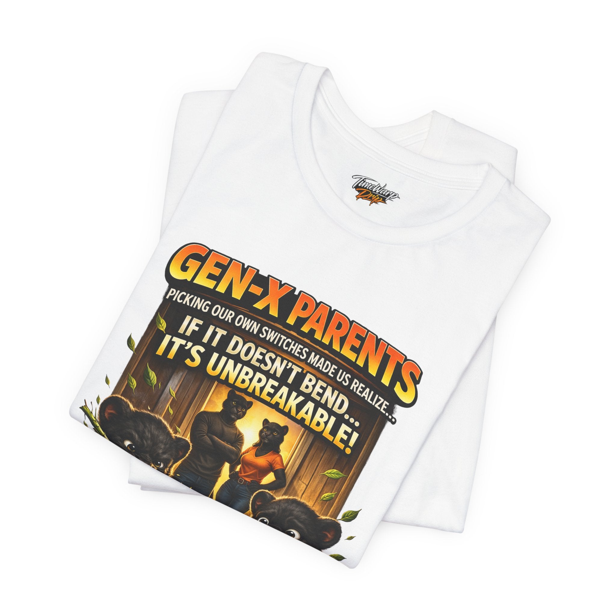 TimeWarp Drip Bold black Printify tee, “Picked Our Own Switches” in street style, with fierce cartoon bear—Gen X power, TimeWarp Drip flair. streetwear apparel