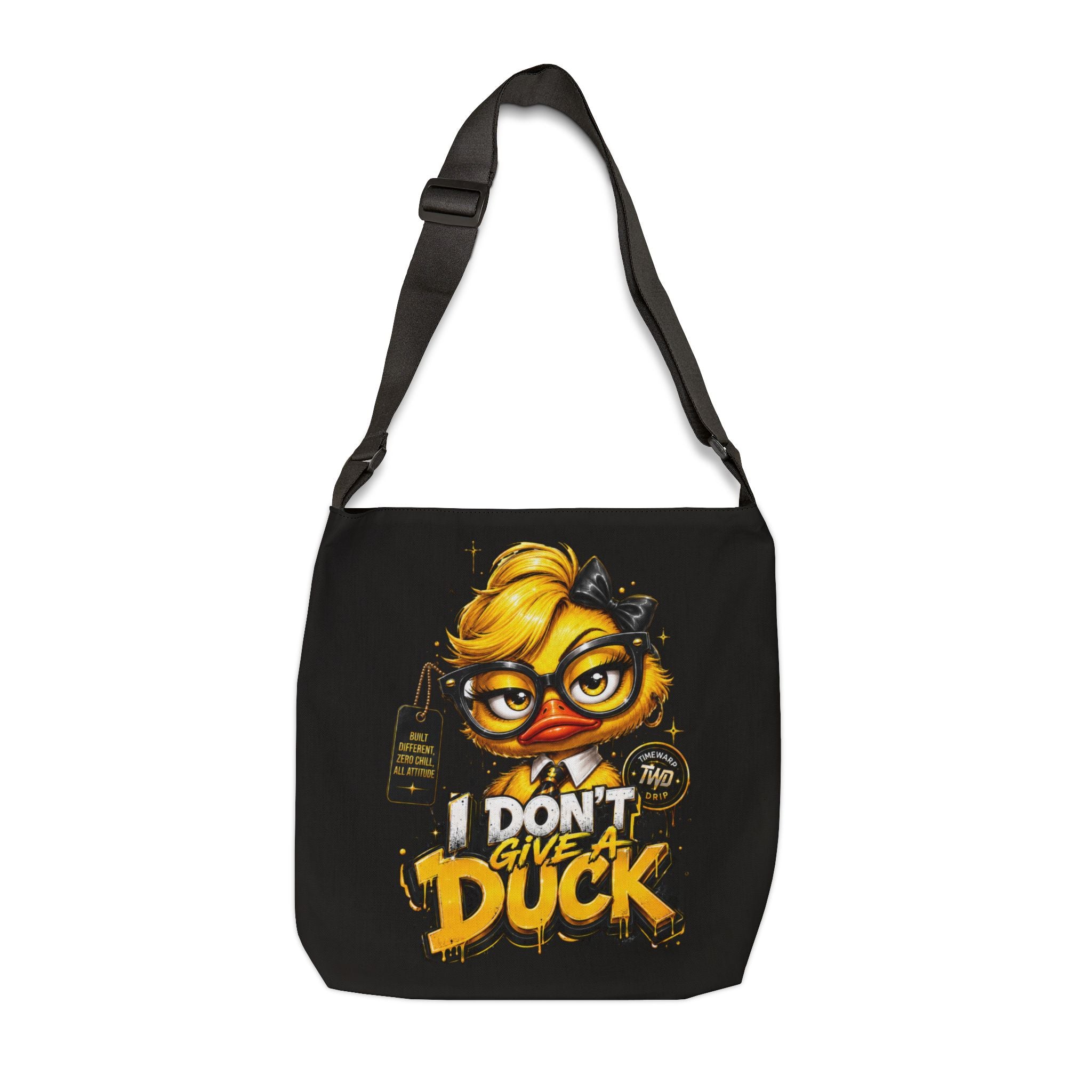 I Don't Give a Duck Tote Bag — Bold TimeWarp Women's Graphic Tote