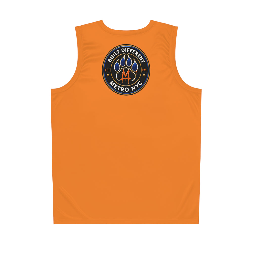 Basketball Jersey  (Orange) — Metro King Courts Lion Graphic (Built Different)