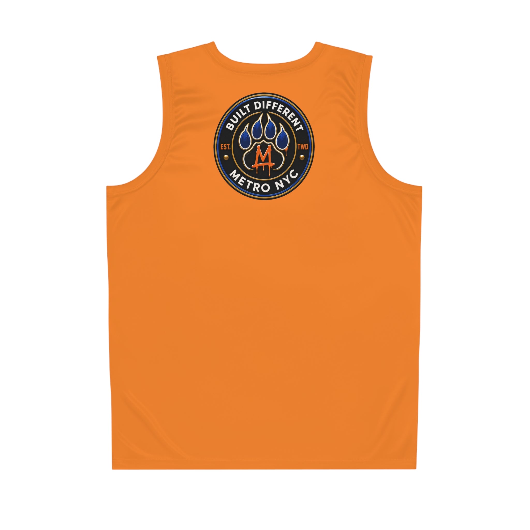 Basketball Jersey  (Orange) — Metro King Courts Lion Graphic (Built Different)