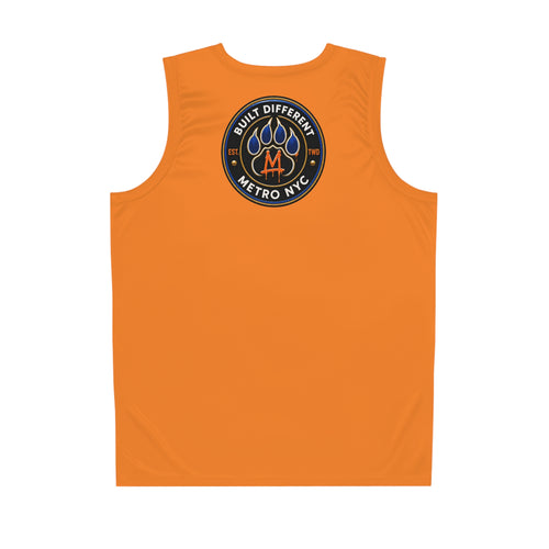 Basketball Jersey  (Orange) — Metro King Courts Lion Graphic (Built Different)