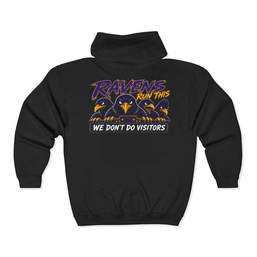 Ravens Run This Zip Hoodie — "We Don’t Do Visitors" Sports Hoodie