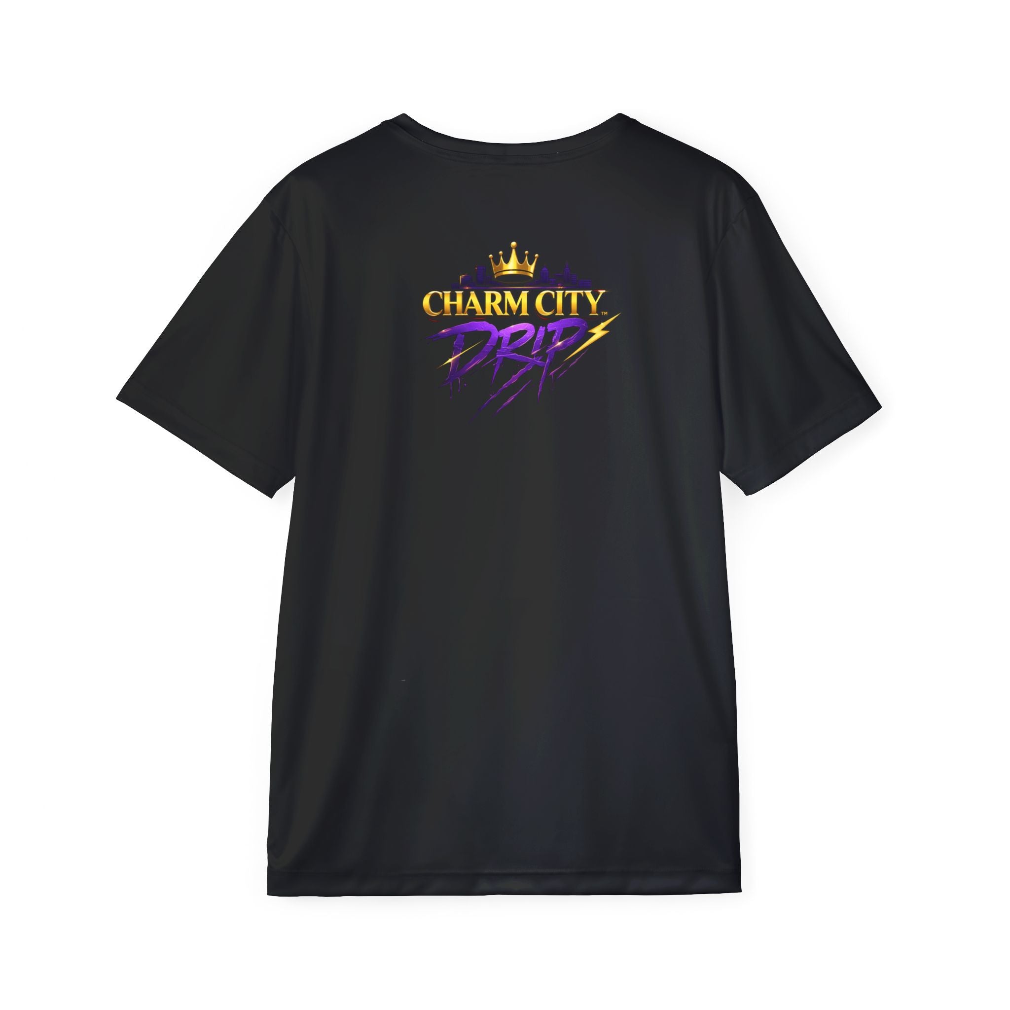 TimeWarp Drip Black TimeWarp Drip Turf Raiders Jersey—sleek black, bold yellow/purple drip text, gold crown AOP. Streetwise style, power moves only. streetwear apparel
