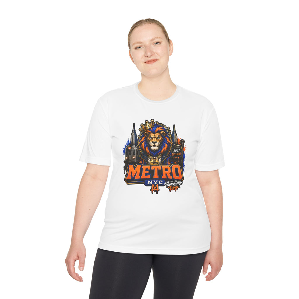 Metro NYC Lion Graphic Tee — "Built Different" Athletic Moisture‑Wicking Shirt