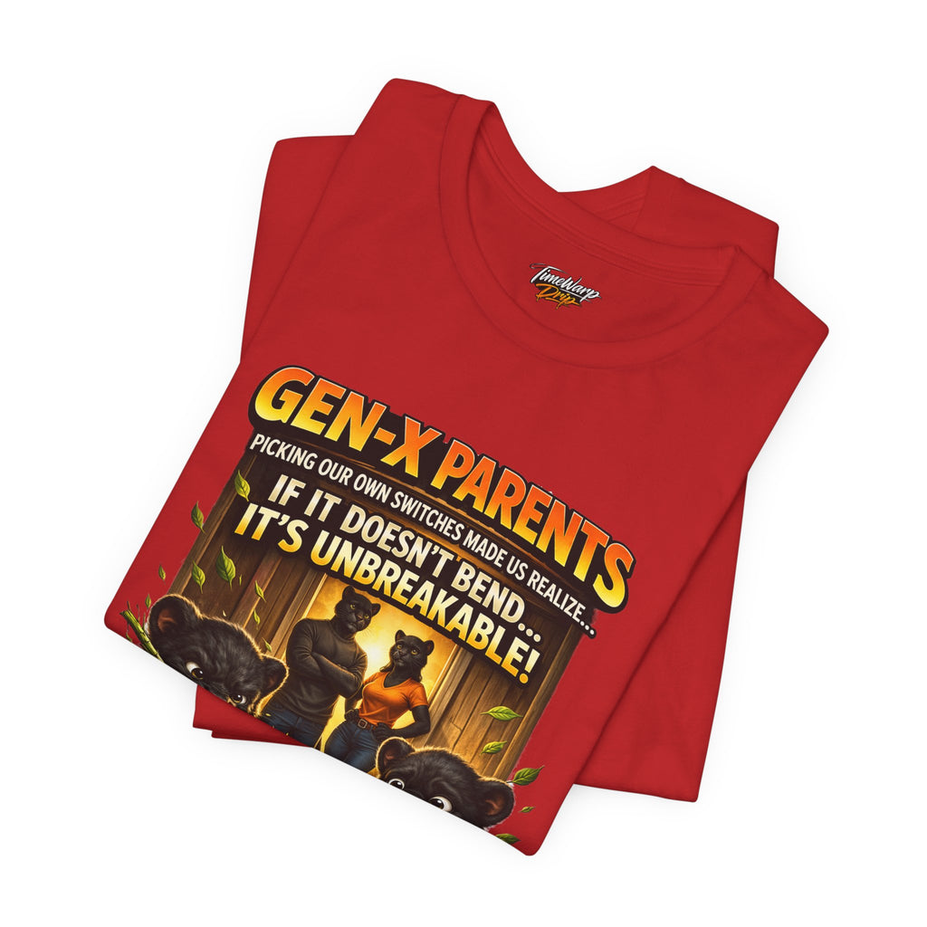 TimeWarp Drip Unbreakable black tee—Gen X retro drip, “Picked Our Own Switches,” bold bear fam graphic. Ultimate street nostalgia style. streetwear apparel