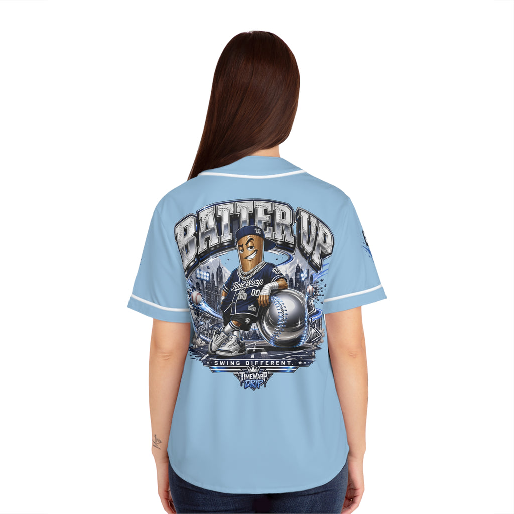Batter Up Women’s Baseball Jersey — Stadium Lights Graphic