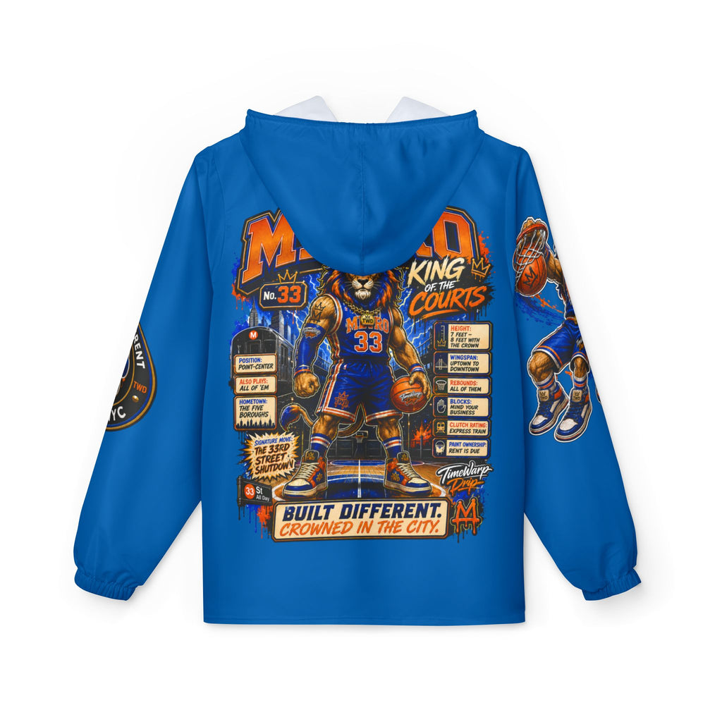 Basketball Windbreaker Jacket - 'Metro' Team Graphic Hooded Windbreaker