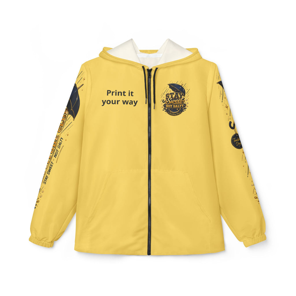 TimeWarp Drip Don't Be Salty Windbreaker – Yellow Drip – Don't Be Salty Streetwear | TimeWarp Drip
