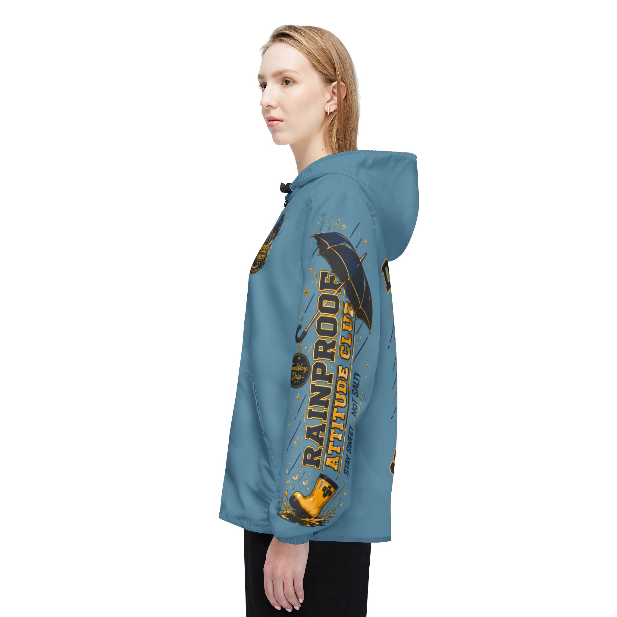 TimeWarp Drip Don't Be Salty Windbreaker – Retro Blue Drip – Don't Be Salty Streetwear | TimeWarp Drip