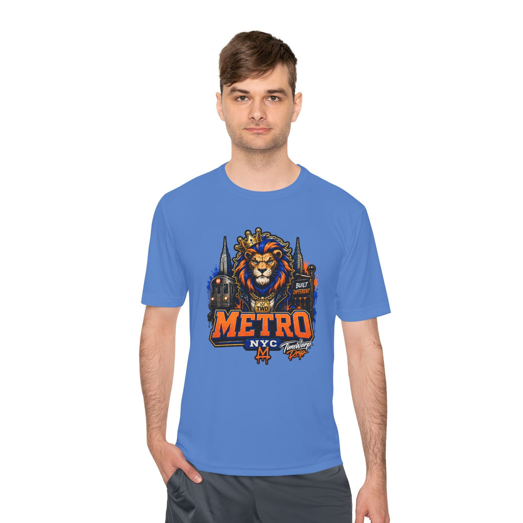 Metro NYC Lion Graphic Tee — "Built Different" Athletic Moisture‑Wicking Shirt