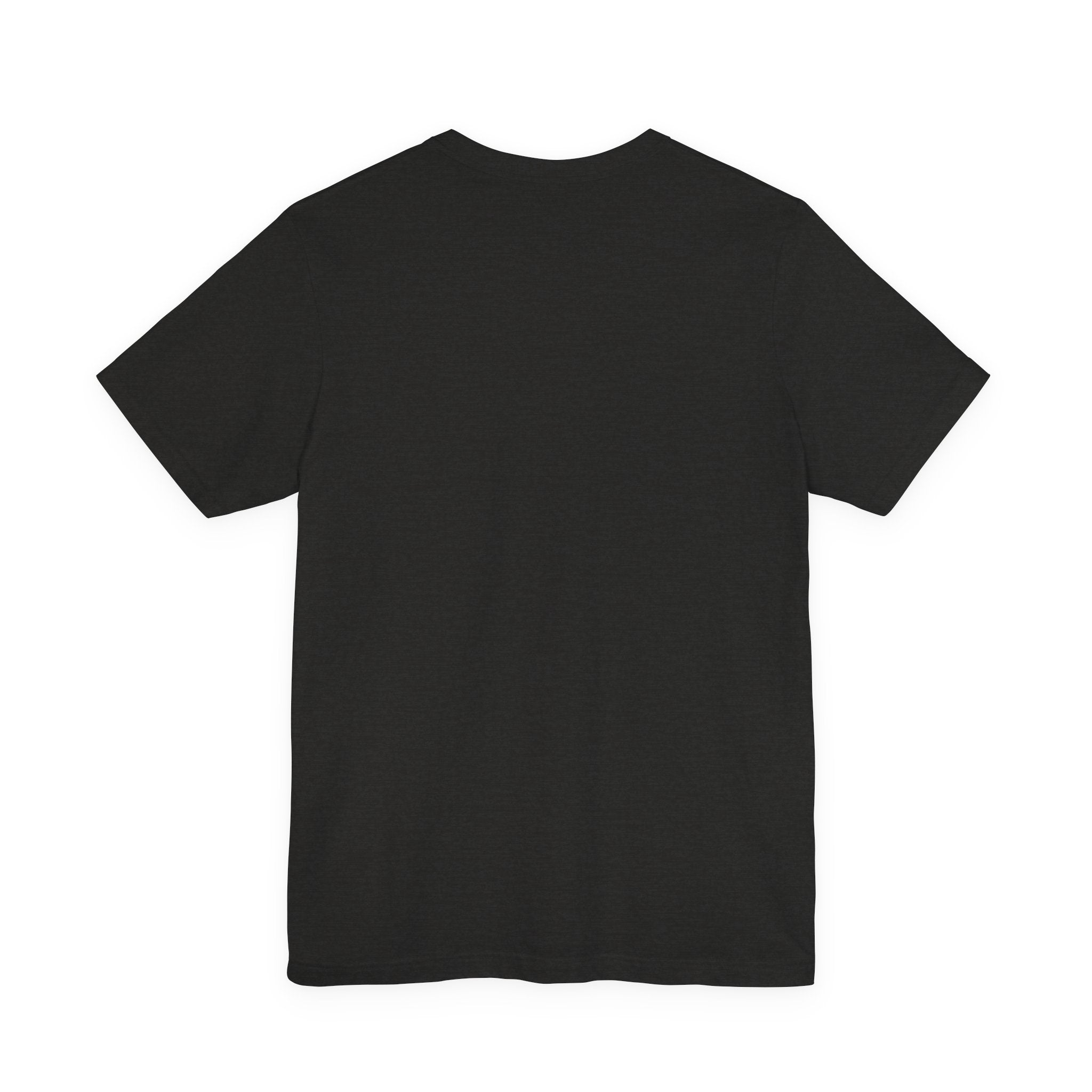 The Calm Energy Vibes T-Shirt — "I Run the Forecast" CEO Energy by TimeWarp Drip is a plain black short-sleeve tee made from soft Airlume cotton, shown from the back against a white background.