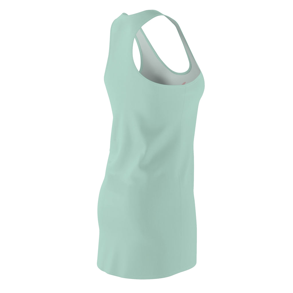 'Slow Burn' Fiery Pinup Racerback Dress (Mint Green)