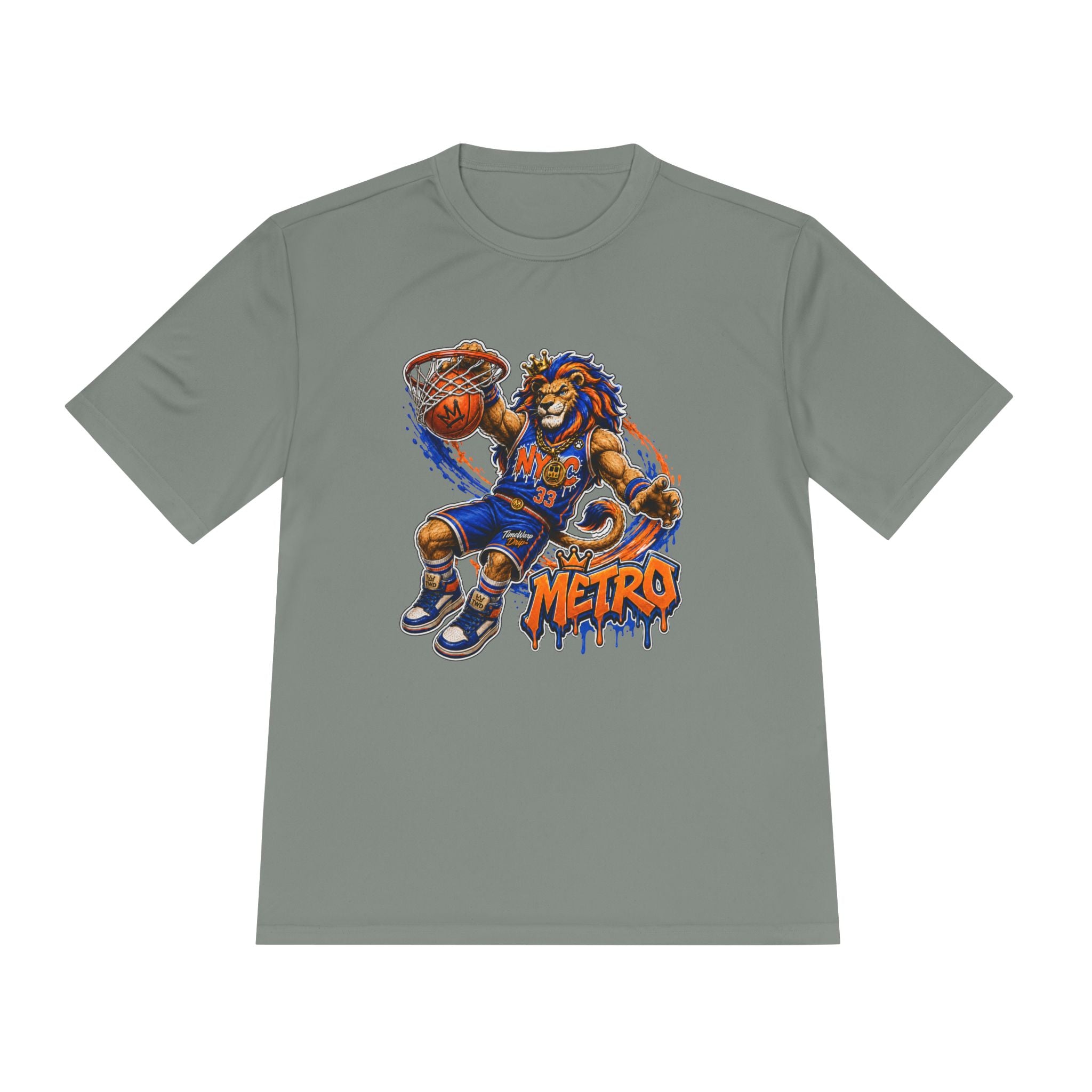 Metro NYC Basketball Tee — "Built Different" Lion Mascot Sports Shirt