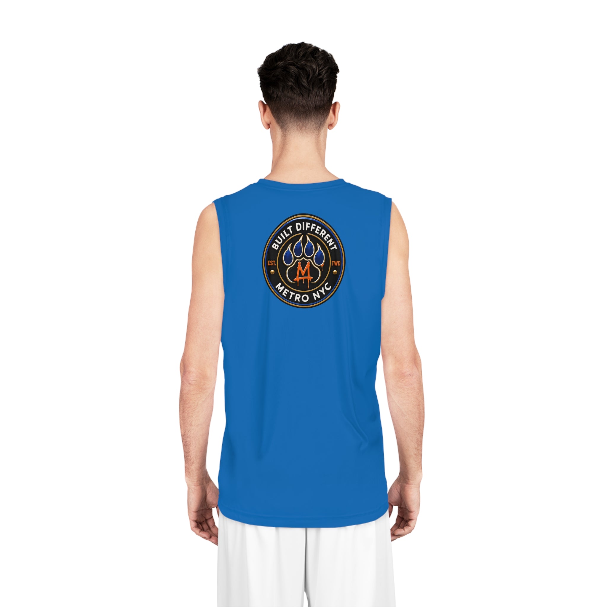 Basketball Jersey  (Blue) — Metro King Courts Lion Graphic (Built Different)